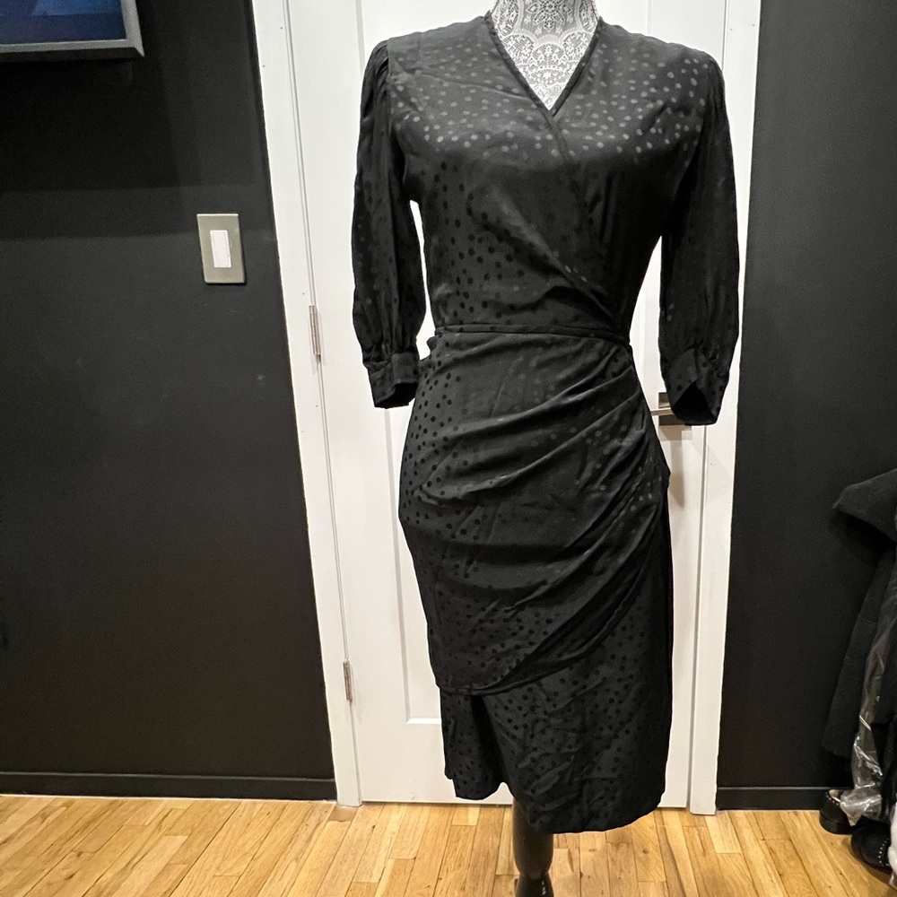 Vintage Bloomingdales Black Silk Formal Dress